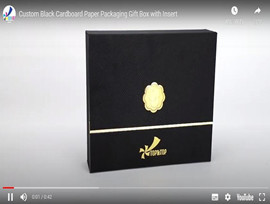 melhor caixa de presente de papelão preta personalizada com inserção de cima e de cima

